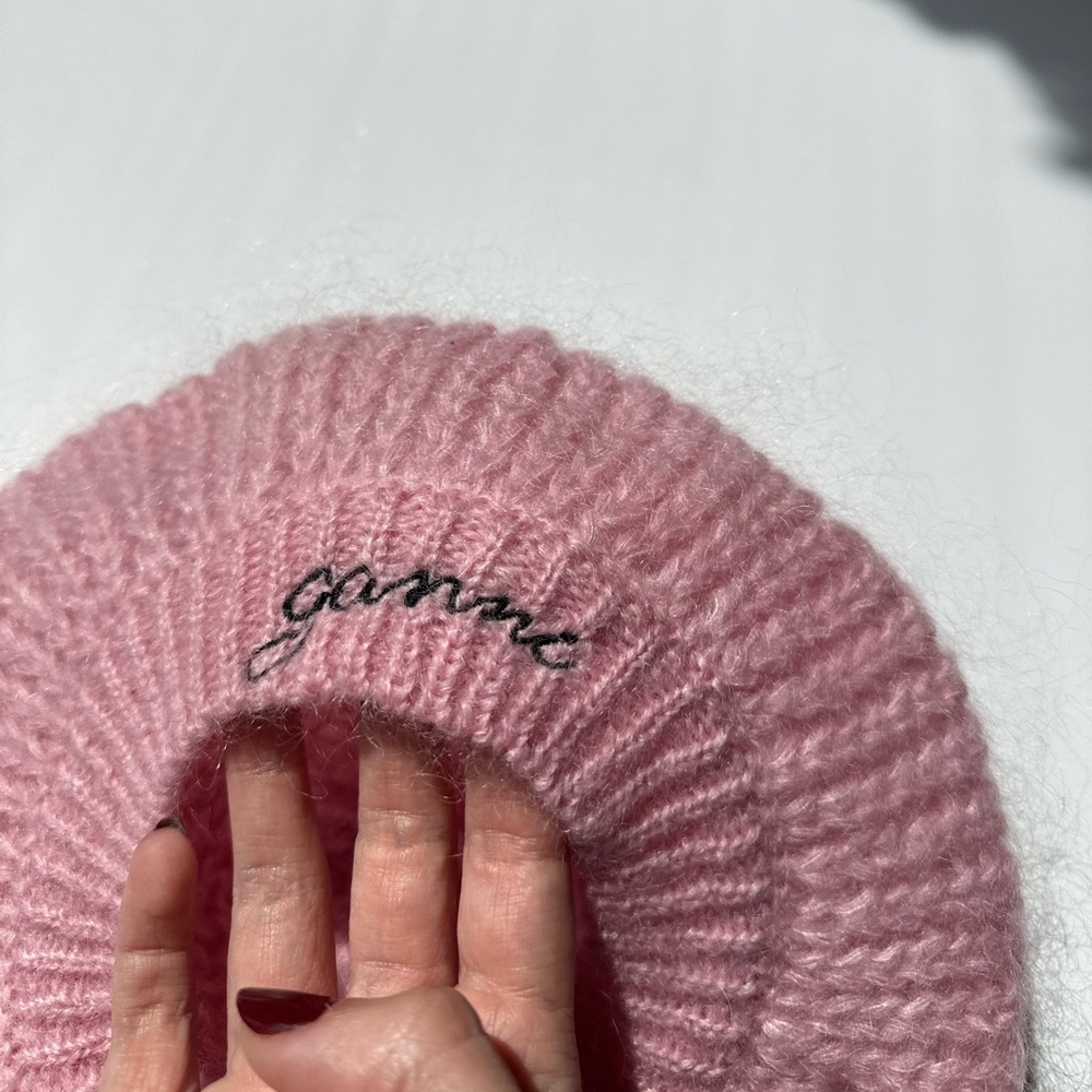 Ganni Soft Pink Knit Hat - Picture 3 of 5